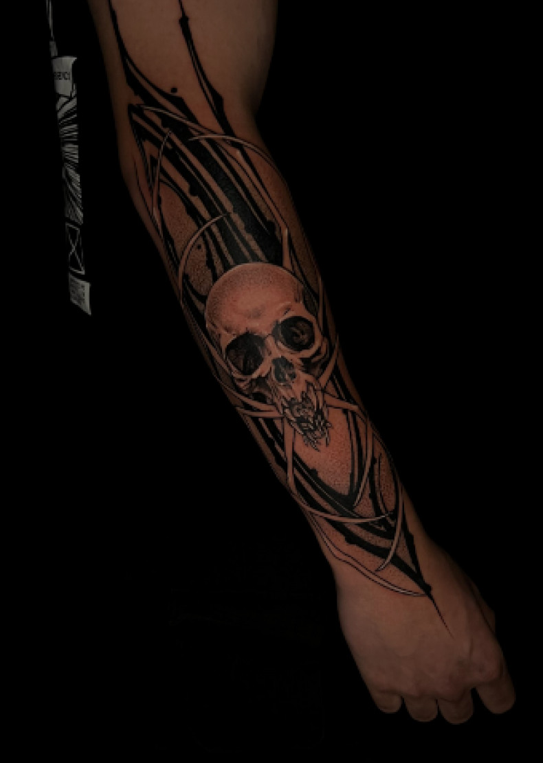 Череп, фото - Тату салон TATTOO LAMARCH