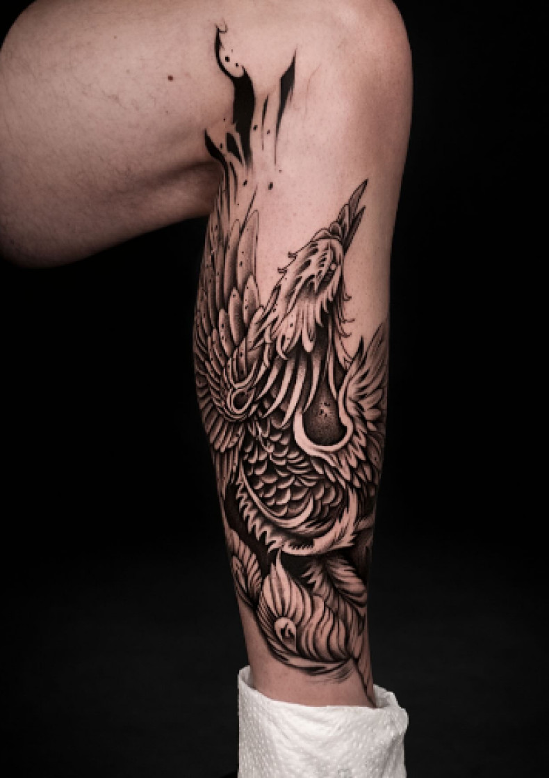 Мужские реализм на икре, фото - Тату салон TATTOO LAMARCH