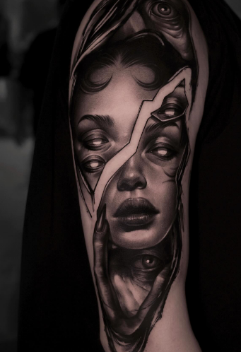 Глаз реализм девушка, фото - Тату салон TATTOO LAMARCH