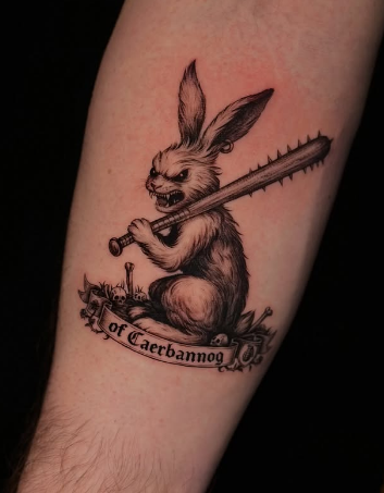 Мужские на предплечье черно-белые, фото - Тату салон TATTOO LAMARCH