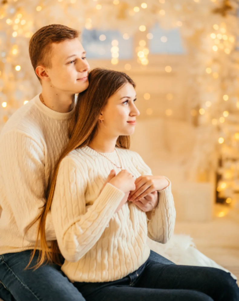 Новорічна фотосесія у студії пари, фото - Фотограф Тетяна Данильчук