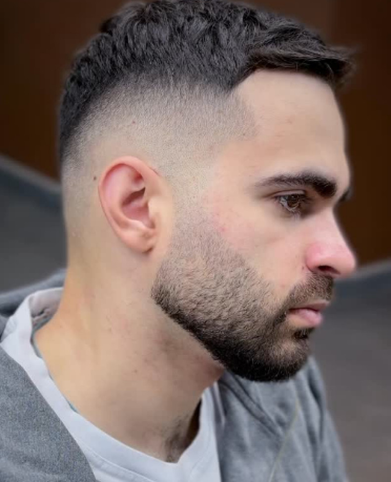 Мужская стрижка на короткие волосы фейд, фото - Барбершоп Barber King
