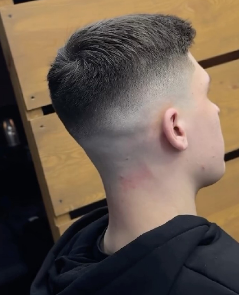 Чоловіча стрижка на коротке волосся фейд, фото - Барбершоп Barber King