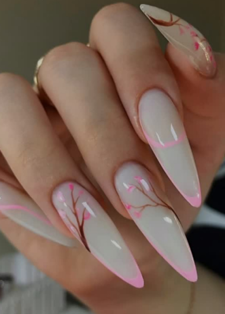 Ніжний манікюр французький весна, фото - Студія краси Beauty Line