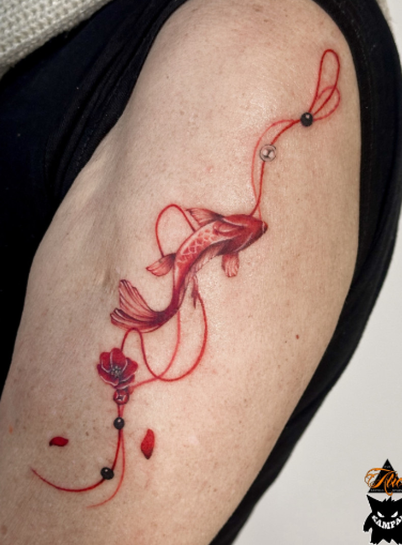 Женские на плече цветные, фото - Тату салон ALICE tattoo studio
