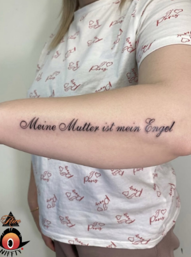 Женские на предплечье ангел, фото - Тату салон ALICE tattoo studio