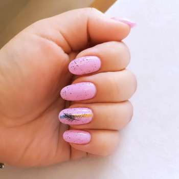 Корекція гелем з дизайном 🌸
