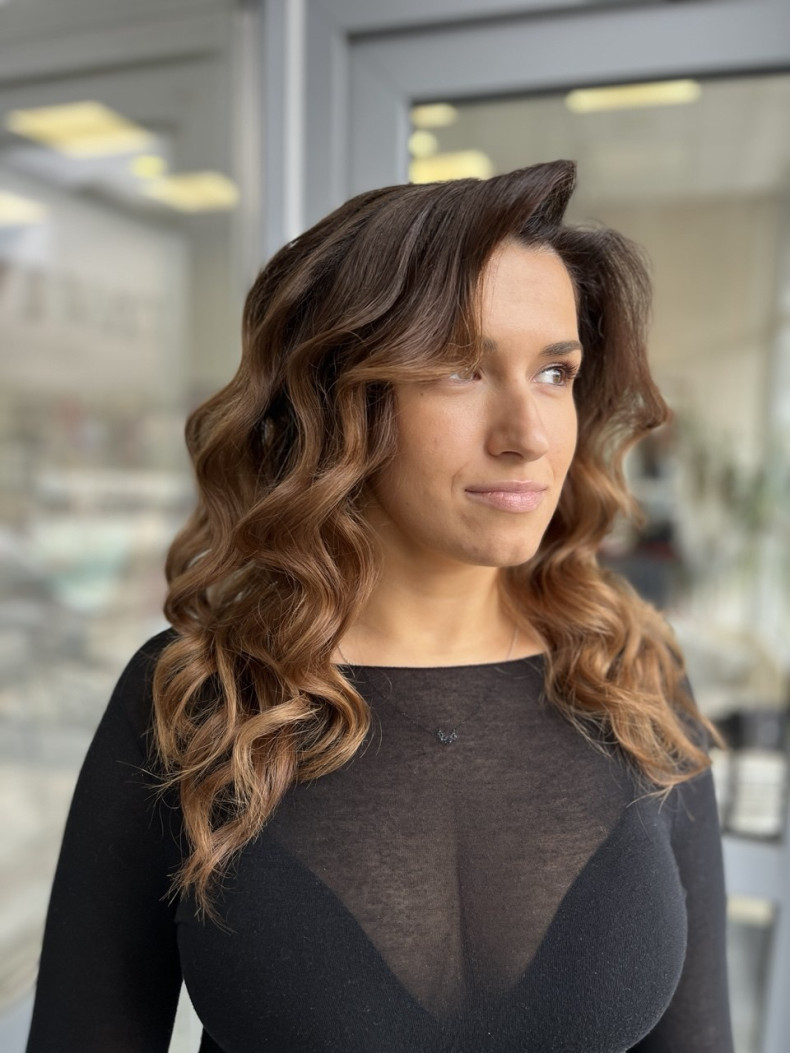 Стрижка на длинные волосы укладка волос балаяж, фото - Мужской парикмахер Marina Marchuk