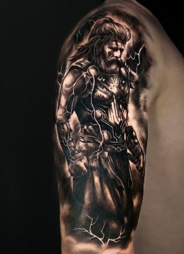 Мужские на руке плече, фото - Тату салон TATTOO LAMARCH