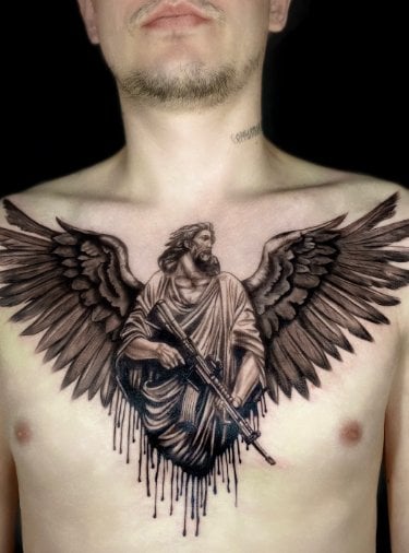 Мужские реализм черно-белые, фото - Тату салон TATTOO LAMARCH