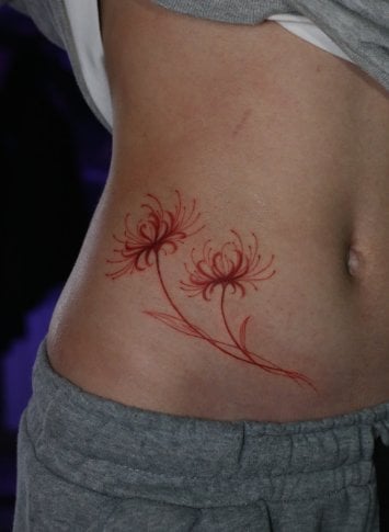 Для дівчат кольорові лайнворк, фото - Тату салон TATTOO LAMARCH