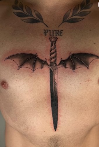 Мужские меч реализм, фото - Тату салон TATTOO LAMARCH