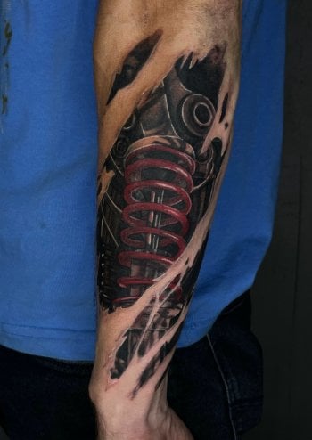 Мужские на предплечье цветные, фото - Тату салон TATTOO LAMARCH