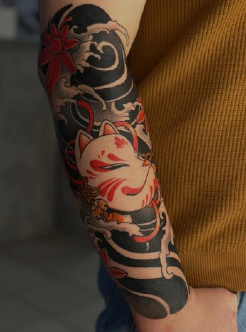 Для хлопців на передпліччі рукав, фото - Тату салон TATTOO LAMARCH