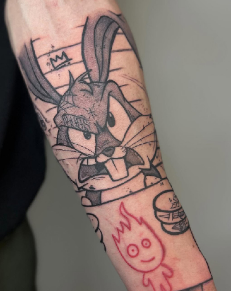 Для хлопців на передпліччі чорно-білі, фото - Тату салон TATTOO LAMARCH