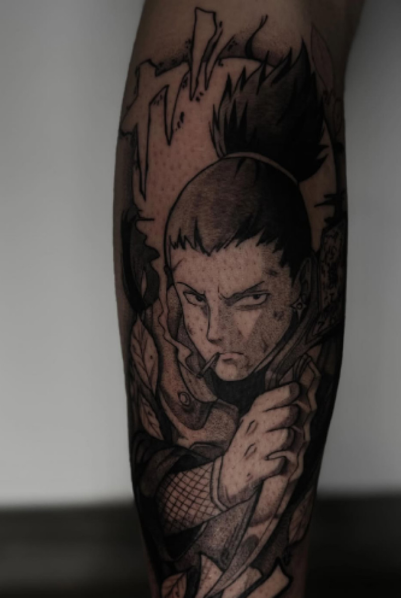 Для хлопців чорно-білі на литці, фото - Тату салон TATTOO LAMARCH