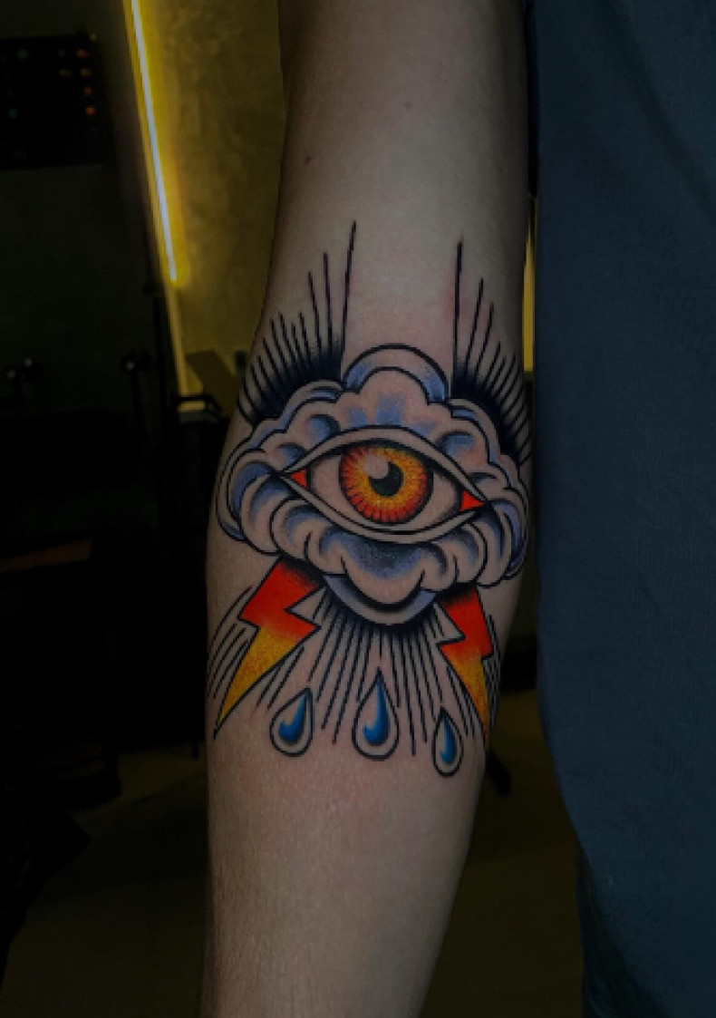 Для хлопців око на передпліччі, фото - Тату салон TATTOO LAMARCH