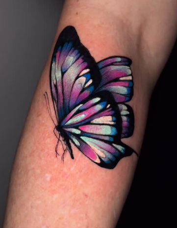 На руці кольорові акварель, фото - Тату салон TATTOO LAMARCH