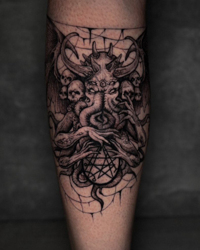 Для хлопців череп чорно-білі, фото - Тату салон TATTOO LAMARCH
