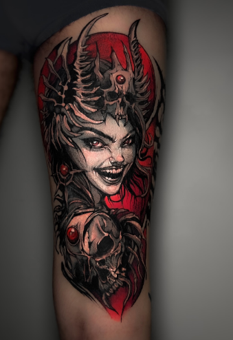 Для хлопців череп реалізм, фото - Тату салон TATTOO LAMARCH
