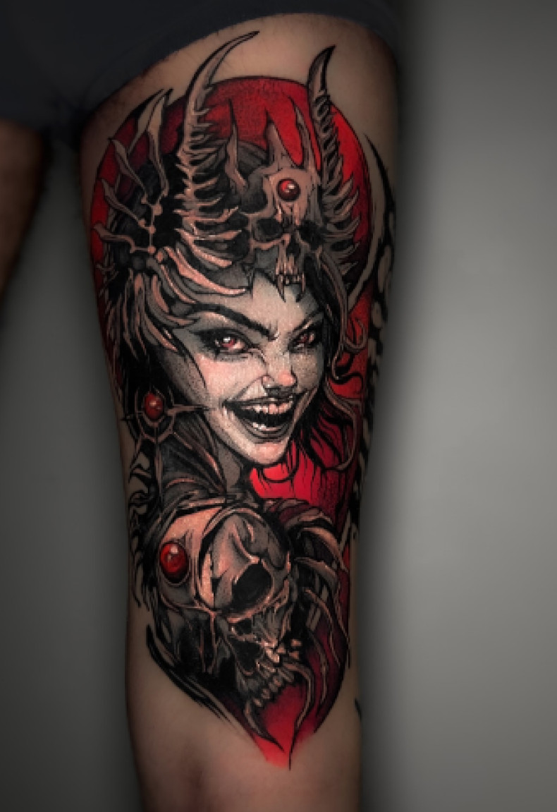 Для хлопців череп реалізм, фото - Тату салон TATTOO LAMARCH