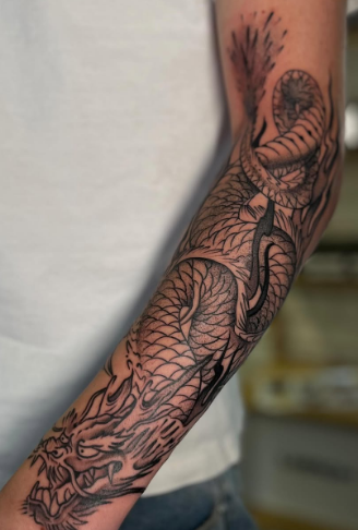 Мужские на предплечье рукав, фото - Тату салон TATTOO LAMARCH