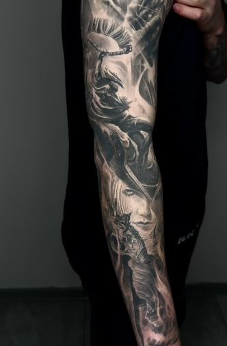 Для хлопців на руці рукав, фото - Тату салон TATTOO LAMARCH
