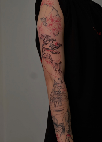 Для хлопців на руці рукав, фото - Тату салон TATTOO LAMARCH