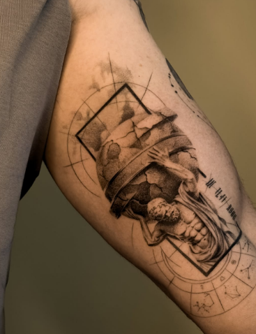 Мужские реализм черно-белые, фото - Тату салон TATTOO LAMARCH