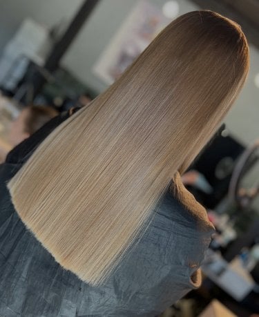 Стрижка на длинные волосы укладка волос блонд, фото - Студия красоты New Look Studio