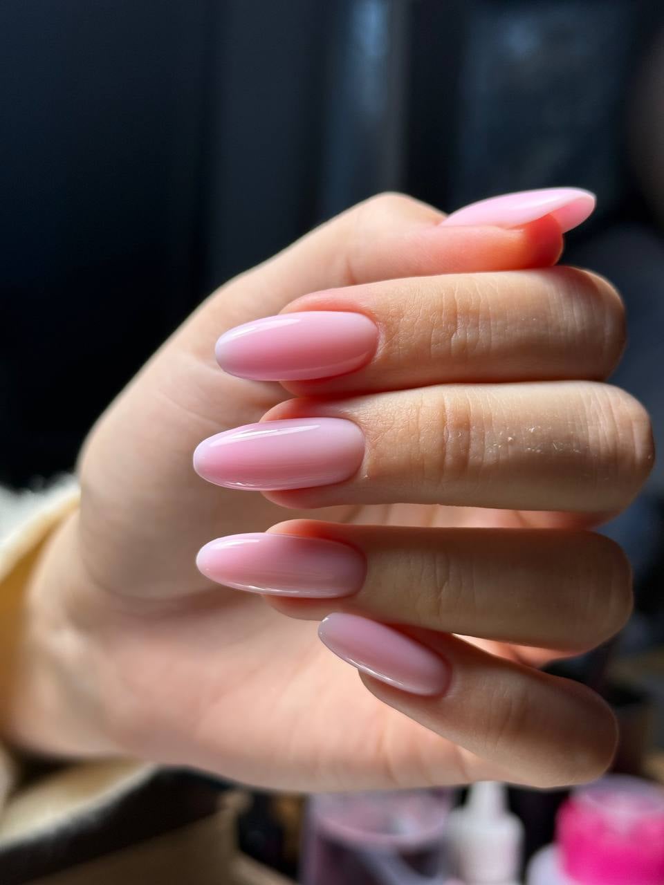 Ніжний манікюр рожевий на довгі нігті, фото - Нігтьова студія Kohut nails на Каманіна