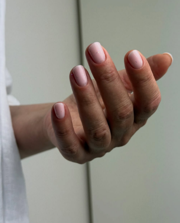 Маникюр на короткие ногти нежный нюдовый, фото - Студия красоты AS Beauty Studio