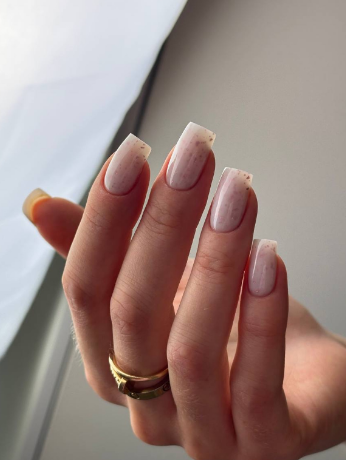 Маникюр на длинные ногти молочный квадратные, фото - Студия красоты AS Beauty Studio