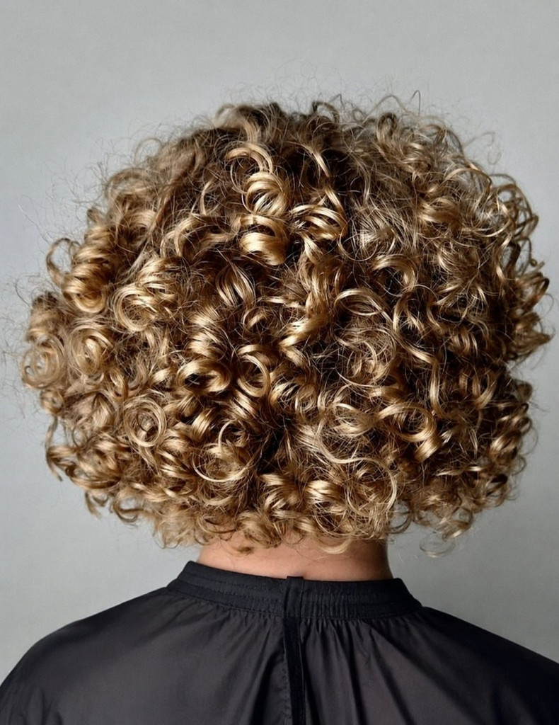 Женская стрижка на кудрявые волосы укладка волос, фото - Студия красоты HAIRVICTORY