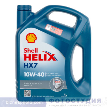 Машинное моторное масло Helix - Предметная съёмка для компании SHELL