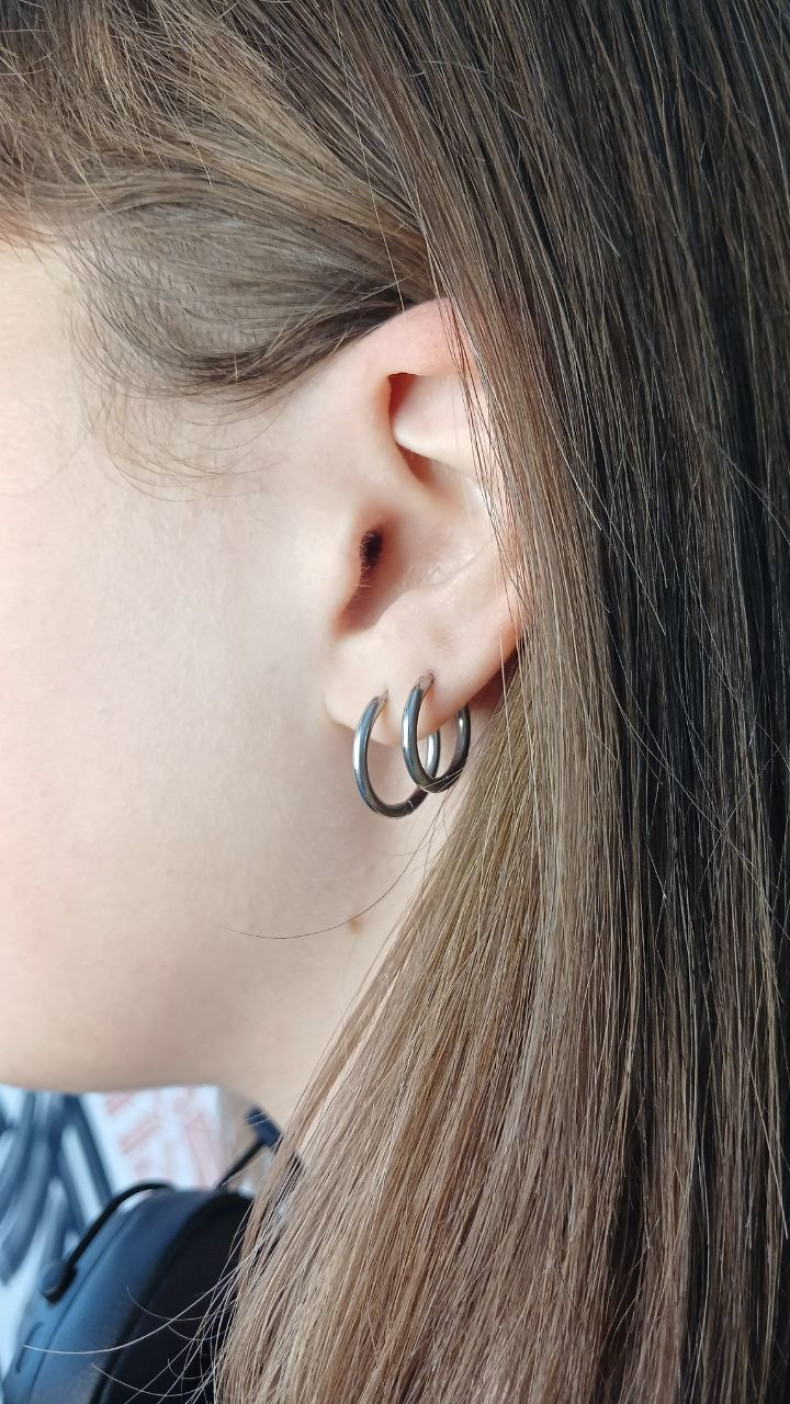 Пирсинг уха мочки, фото - Тату салон Tattoo hub