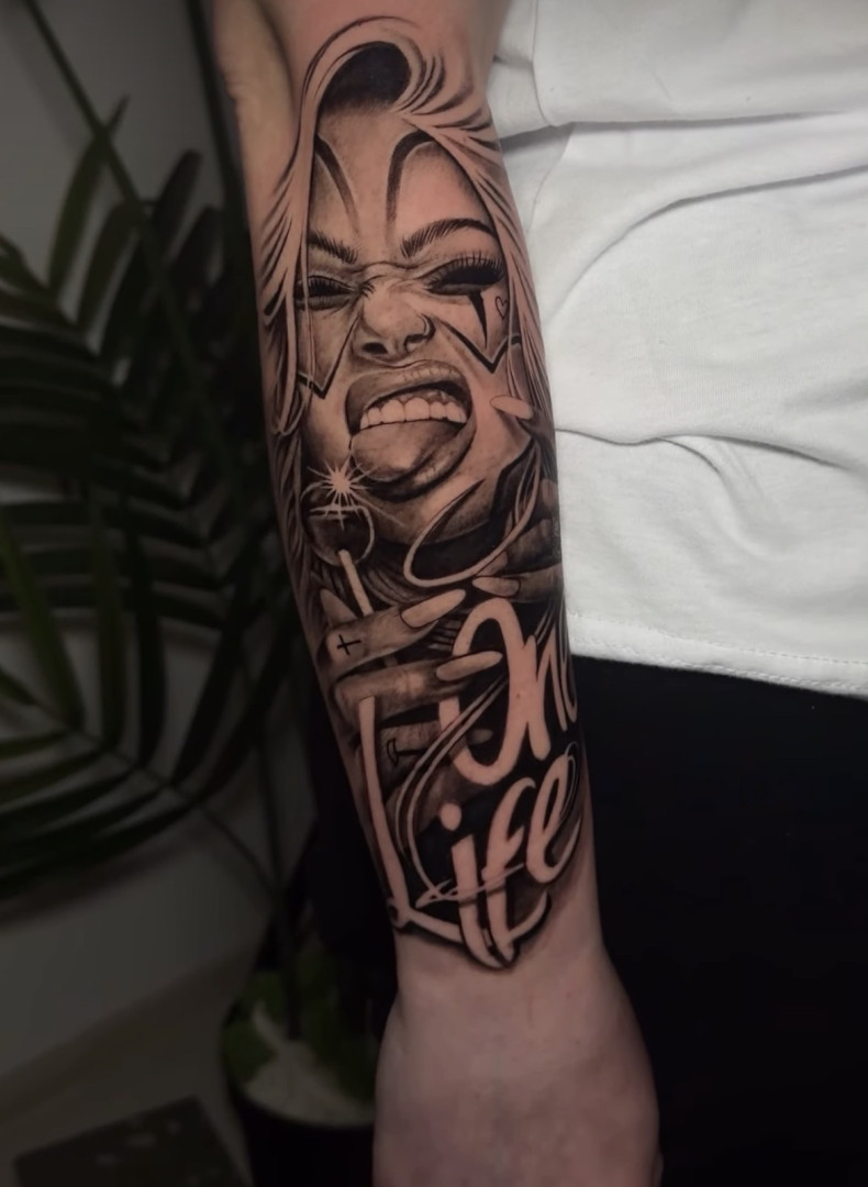 Для хлопців на передпліччі реалізм, фото - Тату салон Free Art Tattoo