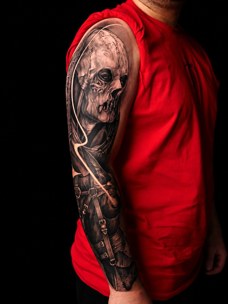 Для хлопців на руці рукав, фото - Тату салон Zoria Tattoo
