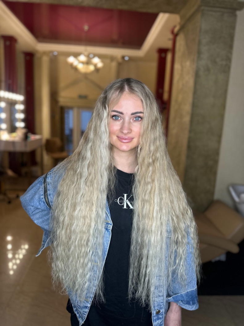 Стрижка на довге волосся укладка блонд, фото - Салон краси Oh!My hair Chernigiv