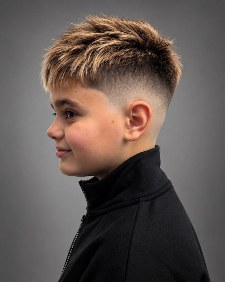 Чоловіча стрижка на коротке волосся для хлопчика, фото - Барбершоп RAP BARBERSHOP
