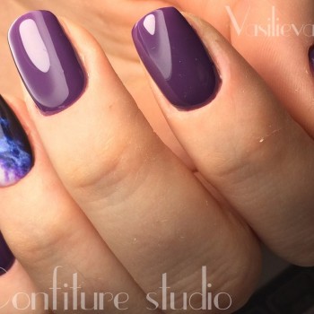 Наращивание ногтей + однотонное покрытие
                    Нігтьова студія CONFITURE Миколаїв