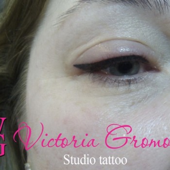 Татуаж: Век - межресничка
                    Студия татуажа Студия татуажа Виктории Громовой Харьков