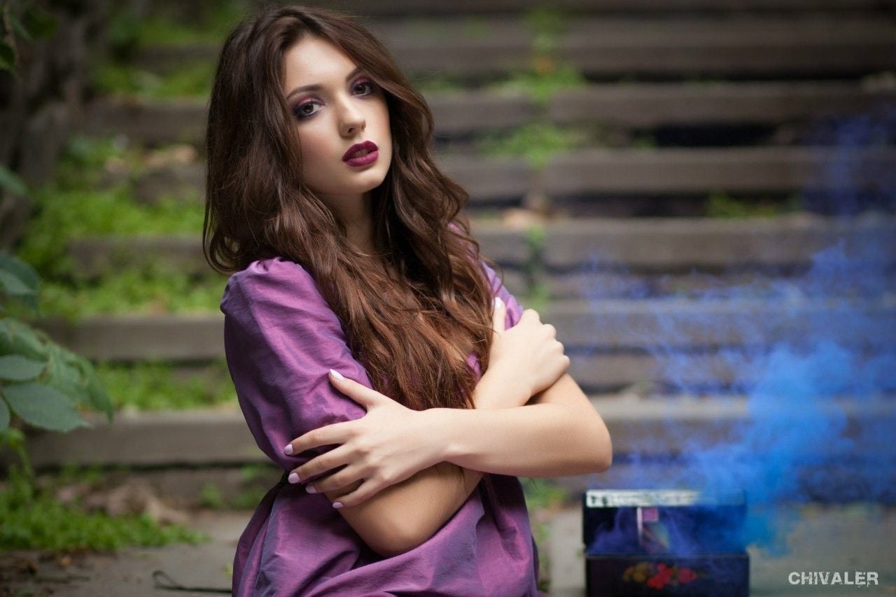 Фотосесія з кольоровим димом фешн стильна, фото - Візажист Лолита Тамберг