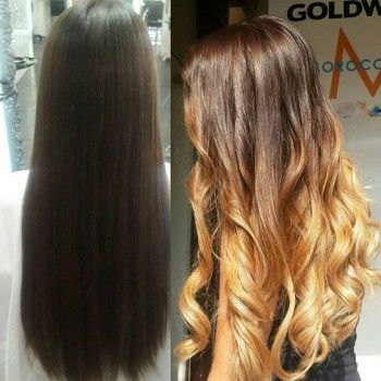 Укладка волос окрашивание длинные волосы, фото -  Denis Style