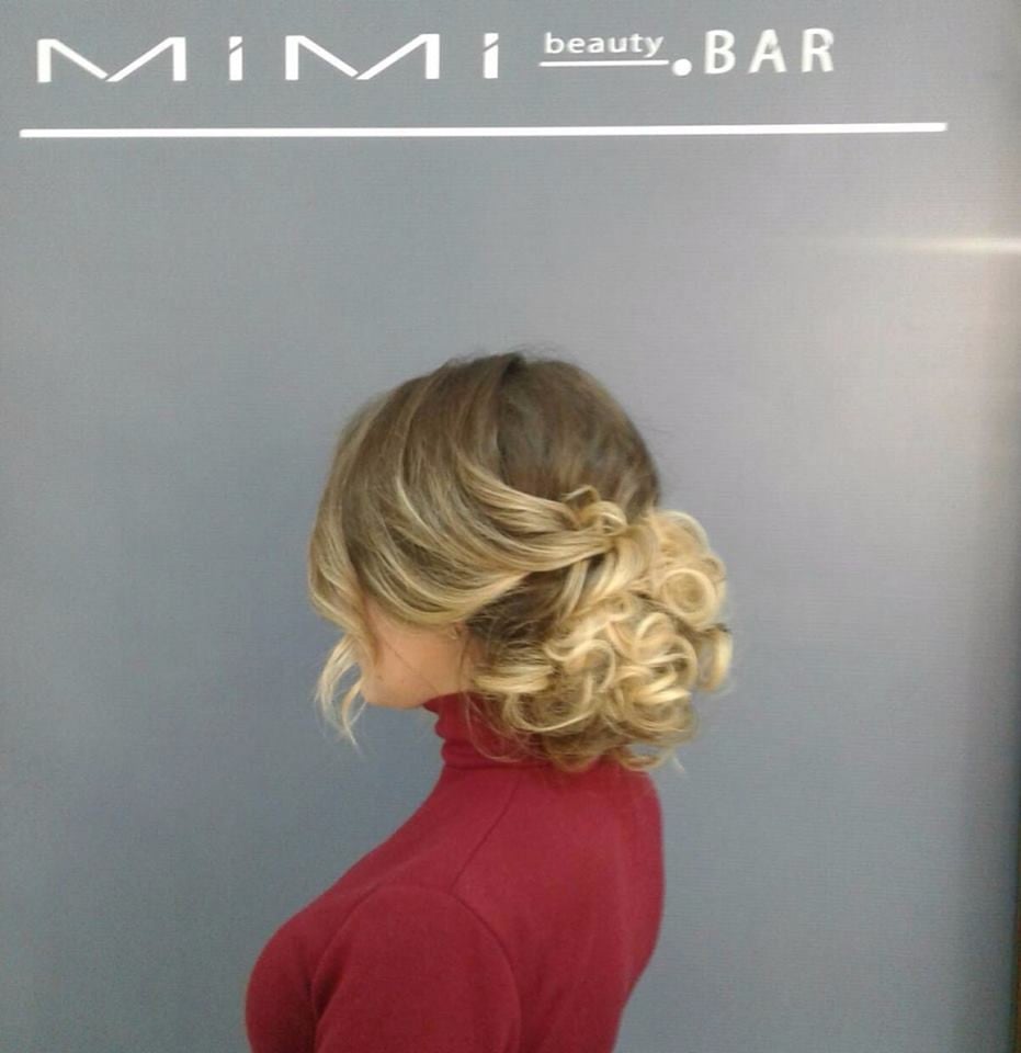 Укладка волос блонд с темными корнями, фото -  Mi Mi beauty Bar