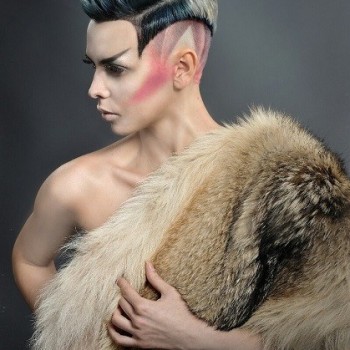 Стрижка ирокез, фото - Парикмахер Юлия Мирошниченко