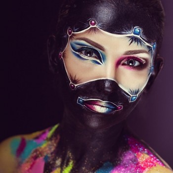 Макияж на Хэллоуин фантазийный боди арт, фото - Визажист Елена Кулик