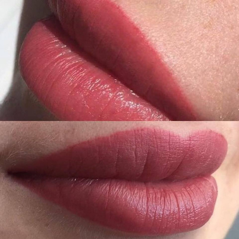 Атуаж губ "ефект об'єму - 6d" Загоєння колір стає, фото -  Елена Величко