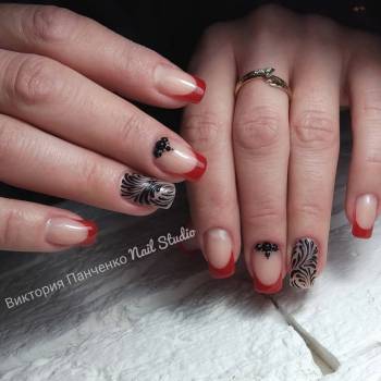 Цветной френч + роспись