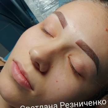 пудровые брови татуаж